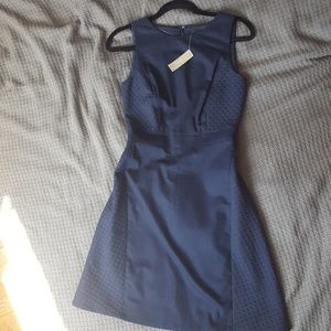 Jcrew Aline jaqcuard navy dress